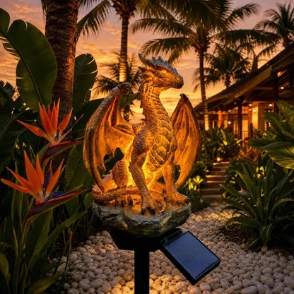 Solar-Powered Dragon Crystal Garden Light – Glowing Fantasy Outdoor Decoration with Solar Panel