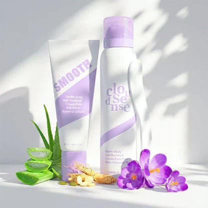 🧴 💖Gentle & Painless Hair Removal Cream Duo for Sensitive Skin, Say Goodbye To Unwanted Hair Without Pain👋