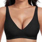 🌸💕 Jelly Wireless Womens Comfortable Wireless Bras Push Up Bralettes Seamless Tshirts Bras Deep V Everyday Bras