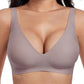 🌸💕 Jelly Wireless Womens Comfortable Wireless Bras Push Up Bralettes Seamless Tshirts Bras Deep V Everyday Bras