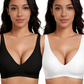 🌸💕 Jelly Wireless Womens Comfortable Wireless Bras Push Up Bralettes Seamless Tshirts Bras Deep V Everyday Bras