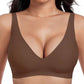 🌸💕 Jelly Wireless Womens Comfortable Wireless Bras Push Up Bralettes Seamless Tshirts Bras Deep V Everyday Bras