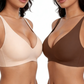 🌸💕 Jelly Wireless Womens Comfortable Wireless Bras Push Up Bralettes Seamless Tshirts Bras Deep V Everyday Bras